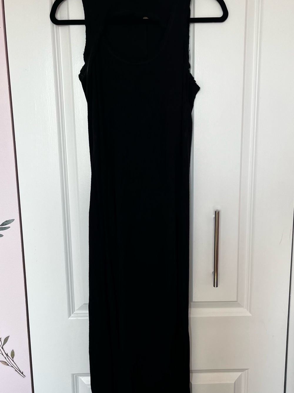 Bordeaux Black Sleeveless Maxi Dress